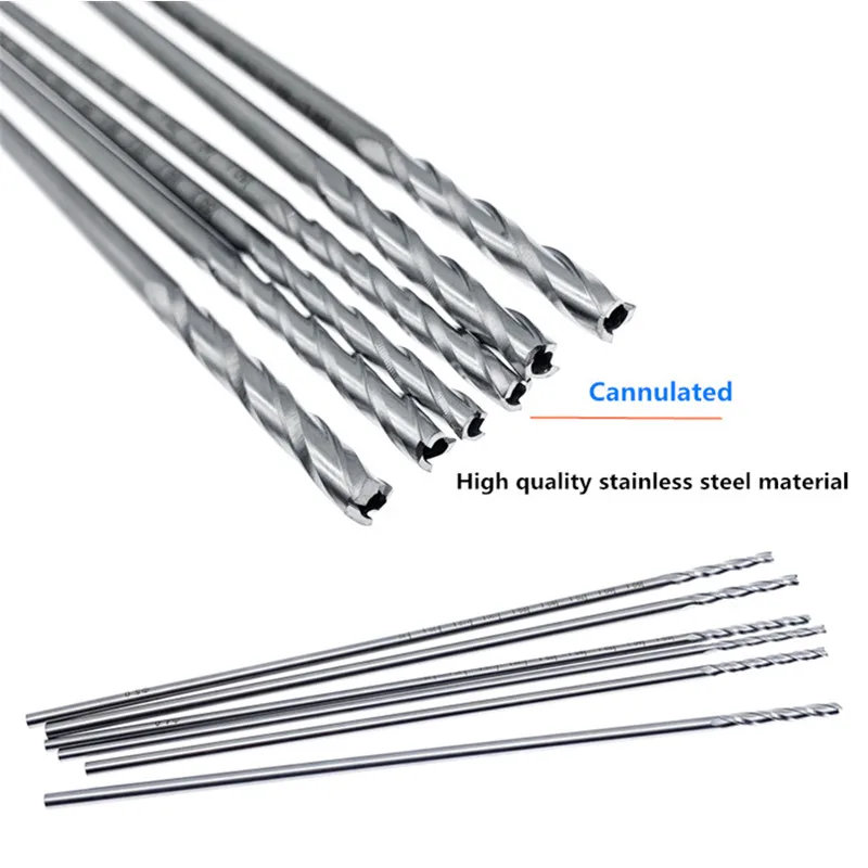 Cannulated Boren Holle Rvs Orthopedie Instrumenten 150Mm/250Mm Training Tools 1Pcs
