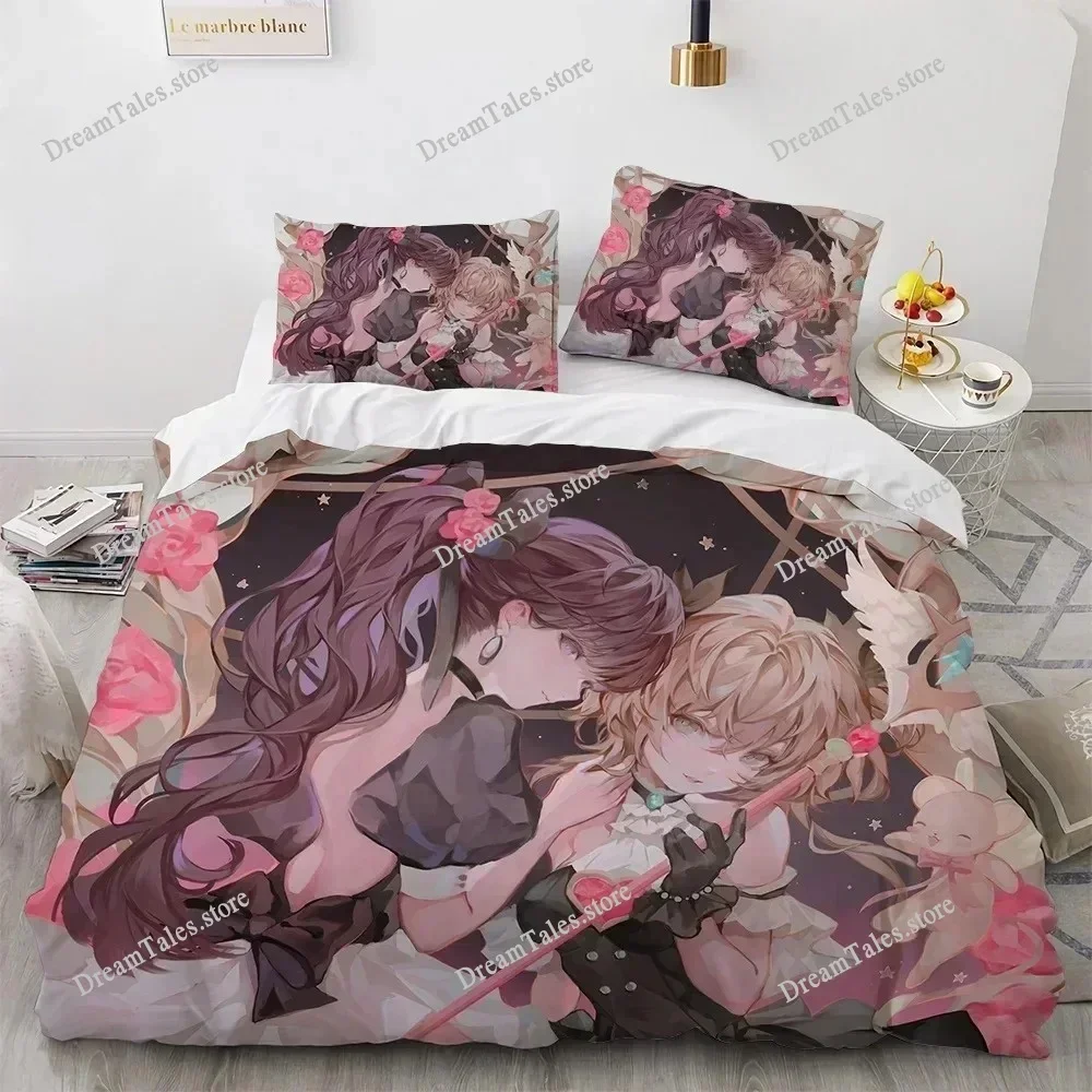 Home Textile Cartoons Card Captor Sakura  Cover Duvet Cover Pillow Case Boy Girl Polyester Bedding Set King Queen Twin Size592FQ