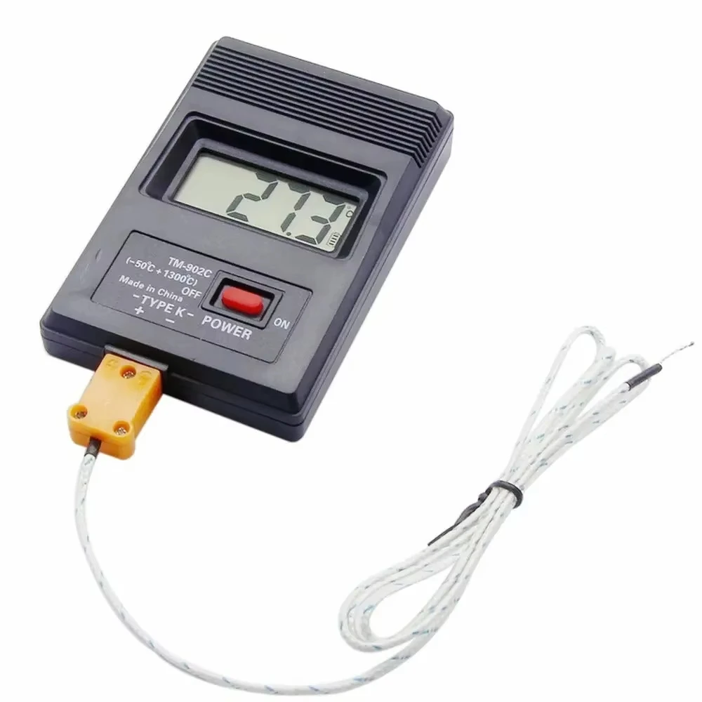 TM-902C Black K Type Digital LCD Temperature Detector Thermometer Industrial Thermodetector Meter + Thermocouple Probe