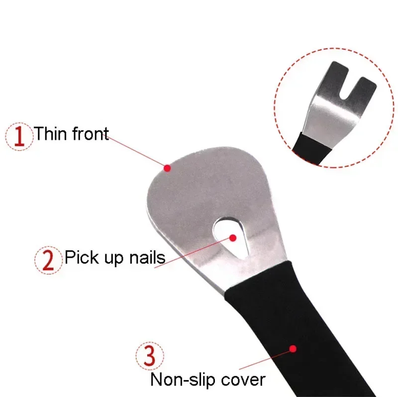 Auto Trim Removal Tool Rvs Koevoet Twee-End Interieur Deur Panel Audio Terminal Fastener Remover Gereedschap Reparatie crowbar