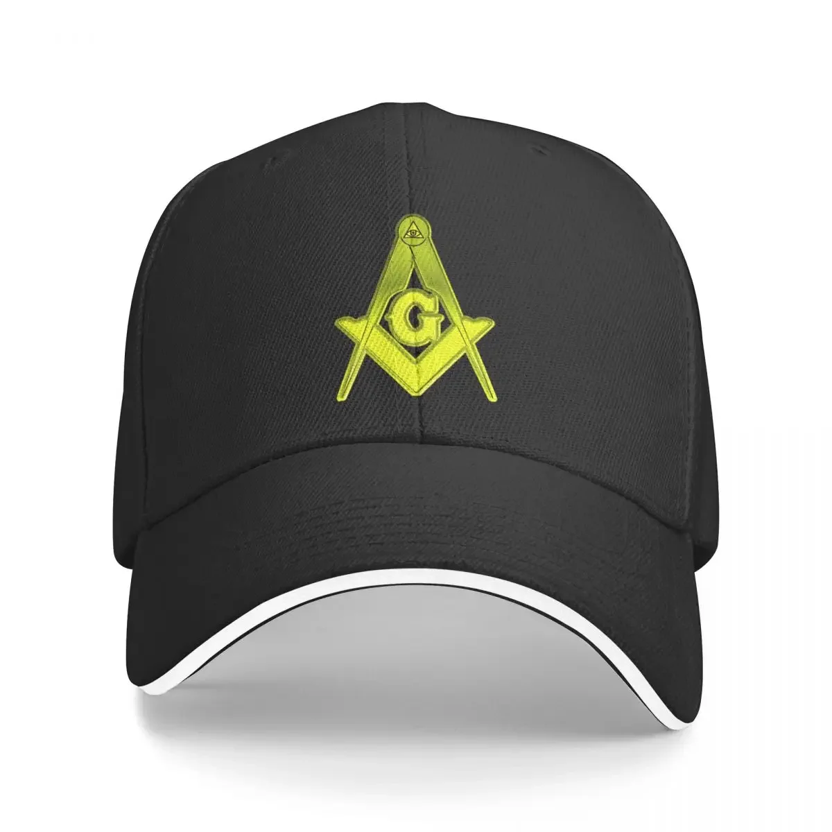 Adult Freemasonry Lime Green Freemason Compass Caps Hip-Hop Baseball Caps Hat Trucker Hat Adjustable Trucker Cap High Quality