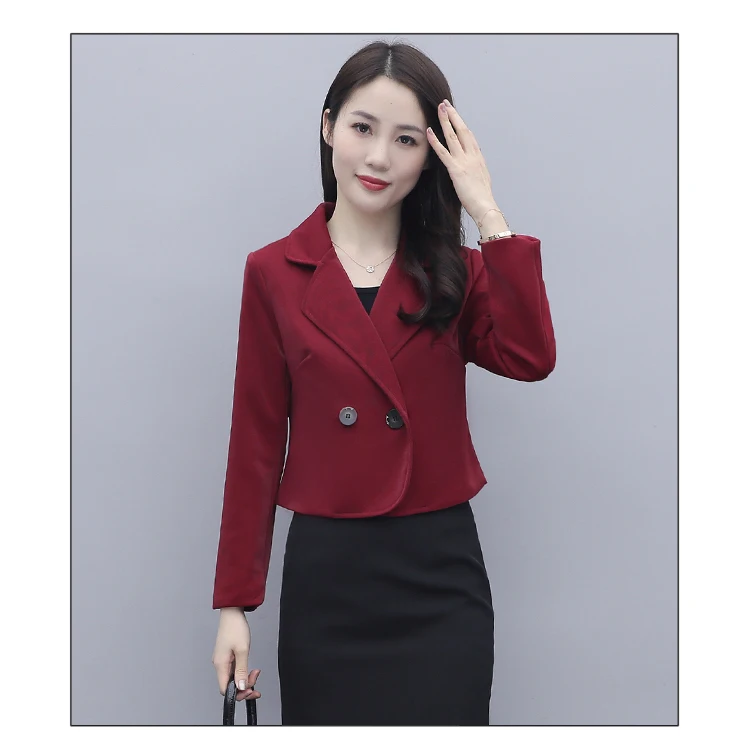 Blazer da donna su misura Chiusura leggera Cappotto selvaggio di media lunghezza Cappotto professionale attillato profondo Nastro Laple medio