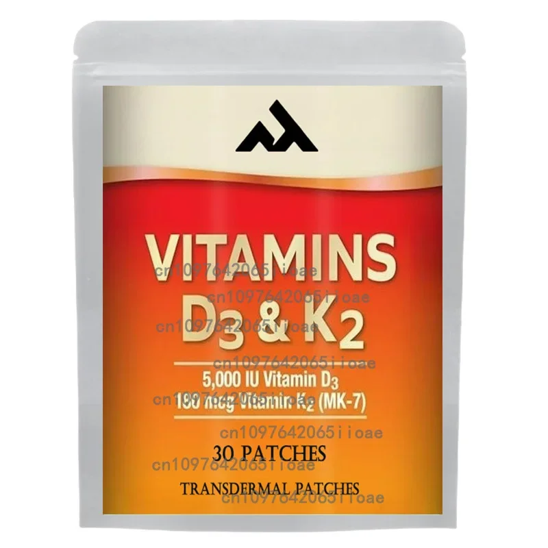 

30 пластырей Витамин D3 K2 Трансмические пластыри поддерживают здоровые кости, иммунитет в форме сердца