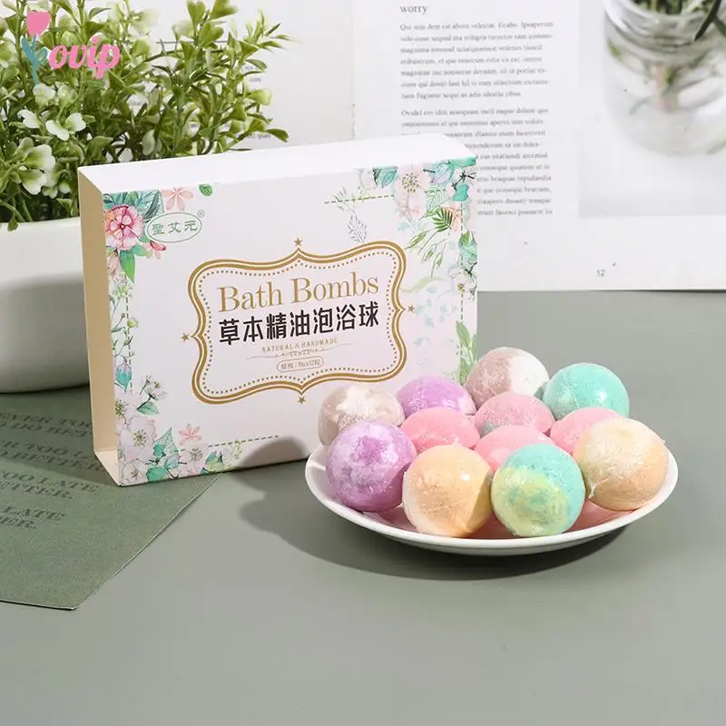 

12pcs/set Natural Mini Handmade Bathing Foot Spa Rich Essential Oils Bath Ball Oils Moisturizing Dry Skin Relaxing Scent