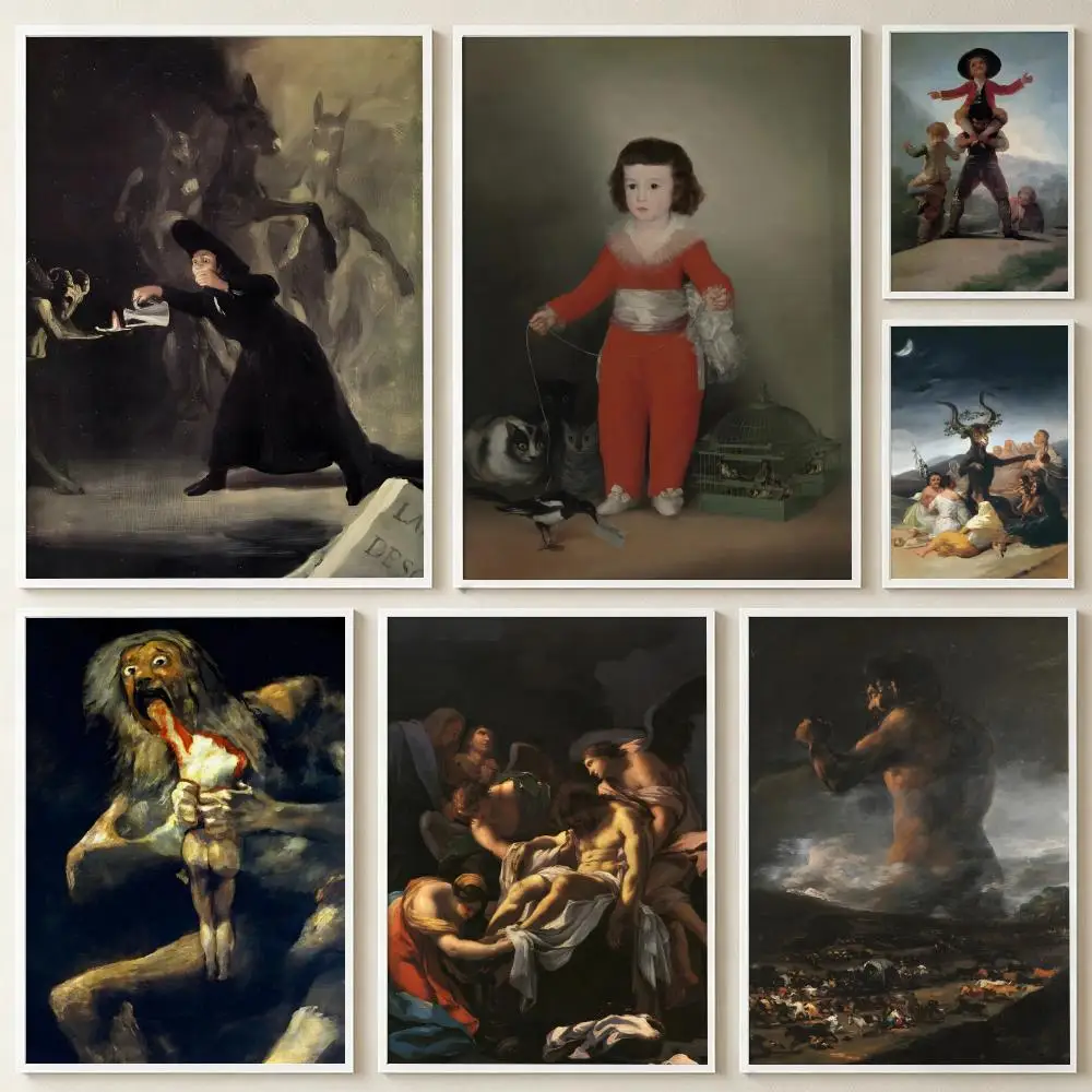 Pósteres artísticos del artista F-Francisco Goya, decoración de pared moderna para cafetería, bar, dormitorio y sala de estar