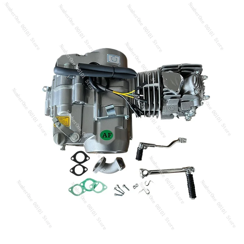 140cc oil-cooled modified foot-start engine assembly with hand clutch and aluminum cylinder