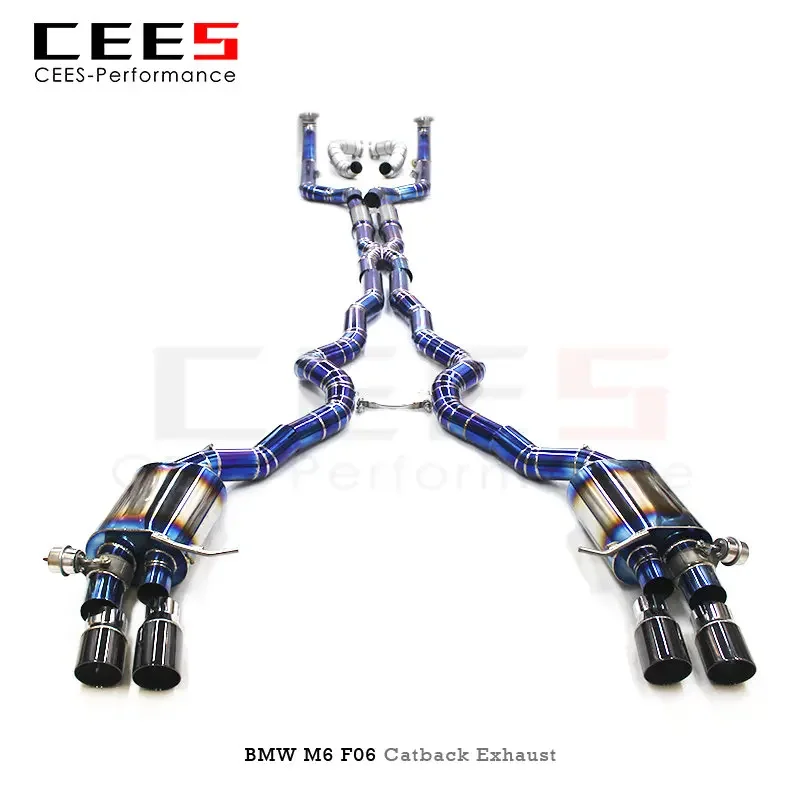 CEES Catback Exhaust Downpipe For BWM M6 F06/F12/F13 4.4TT 2012-2016 Car Exhaust System Titanium alloy Exhaust Pipe Muffler