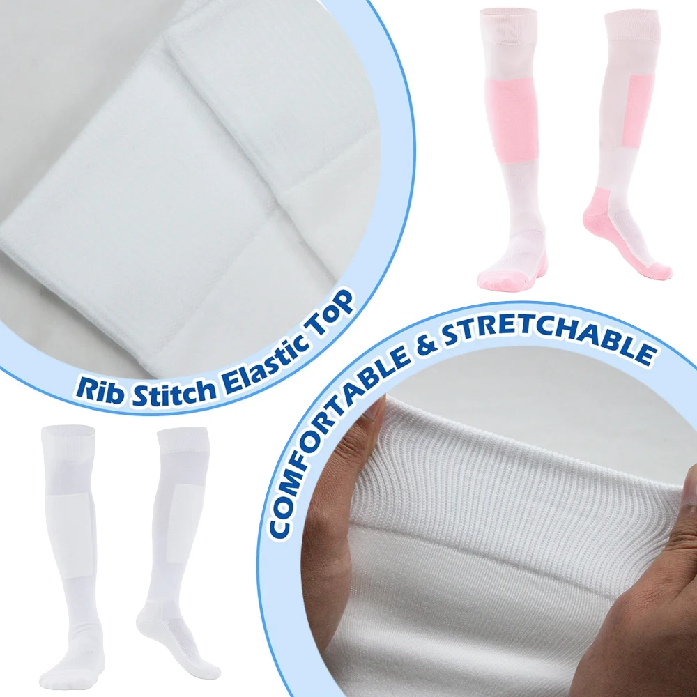 1 Pasang Kaus Kaki Anggar, Foil Saber & Epee, Anak-anak & Remaja Dewasa, Di Atas Lutut, Penyerap Kelembapan, Dapat Dihirup