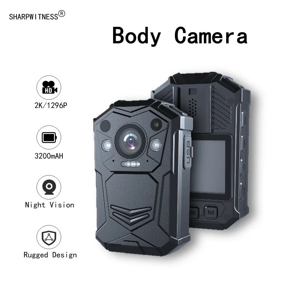 Body Camera 1080p 1296p Night Vision Rugged Design High Quality Video with Quick Release Magnet Mount Attached to Uniform mini