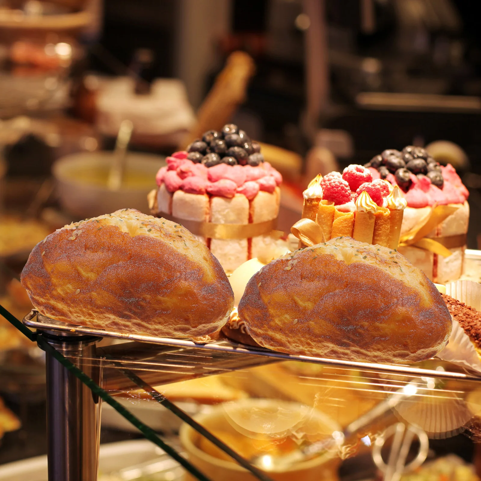 Puntelli per la decorazione del pane francese Modello di simulazione Modelli fotografici finti Decorazioni finte