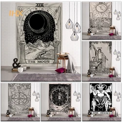 Tarot Card Tapestry Wall Hanging Room Decor Hippie Mandala Sun and Moon Witchcraft Tapestry Bedroom Home Aesthetic Decoration