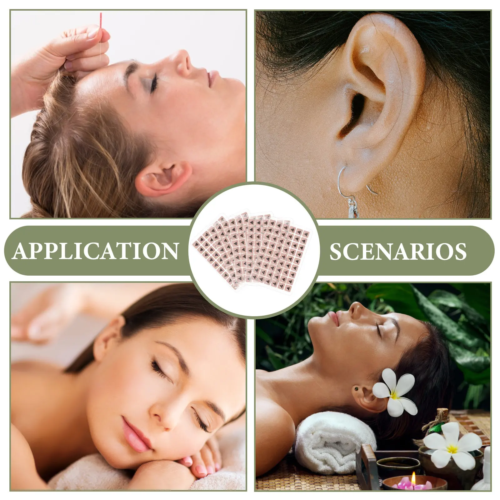 

540Pcs Ear Acupoint Pressure Stickers Lightweight Portable Ear Massage Patches Acupressure Kit Massage Tool Acupressure Kit