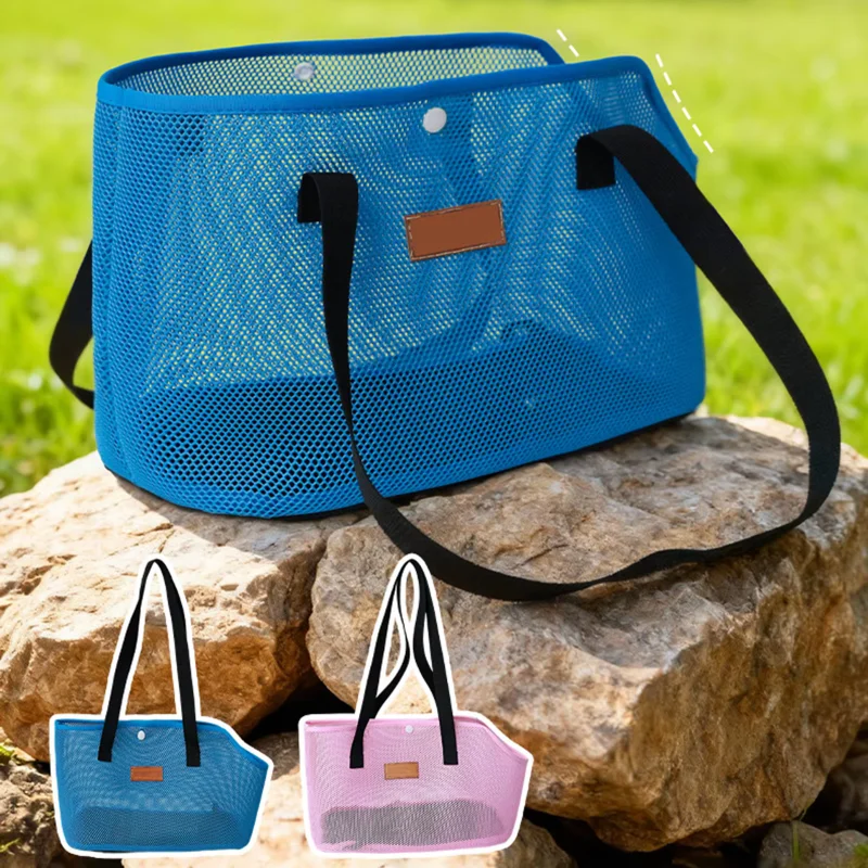 

Cat Handbag Supplies Mesh Portable Breathable Cat Bag Foldable Resistant To Scratches Puppy Backpack Fashionable Pet Cats Bag