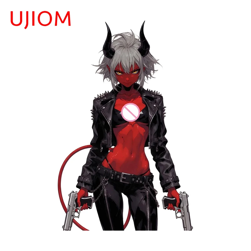 UJIOM Demon Girl Personality Figure Wall Sticker Attractive Customizable Decal Suitable For Amusing Game Room Decoration