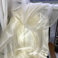 1.5M Wide 3M/Lot Transparent Polyester Gauze Netting Tulle Mesh Fabric Shiny Fabric DIY Handmade Craft Material Beautiful 2025