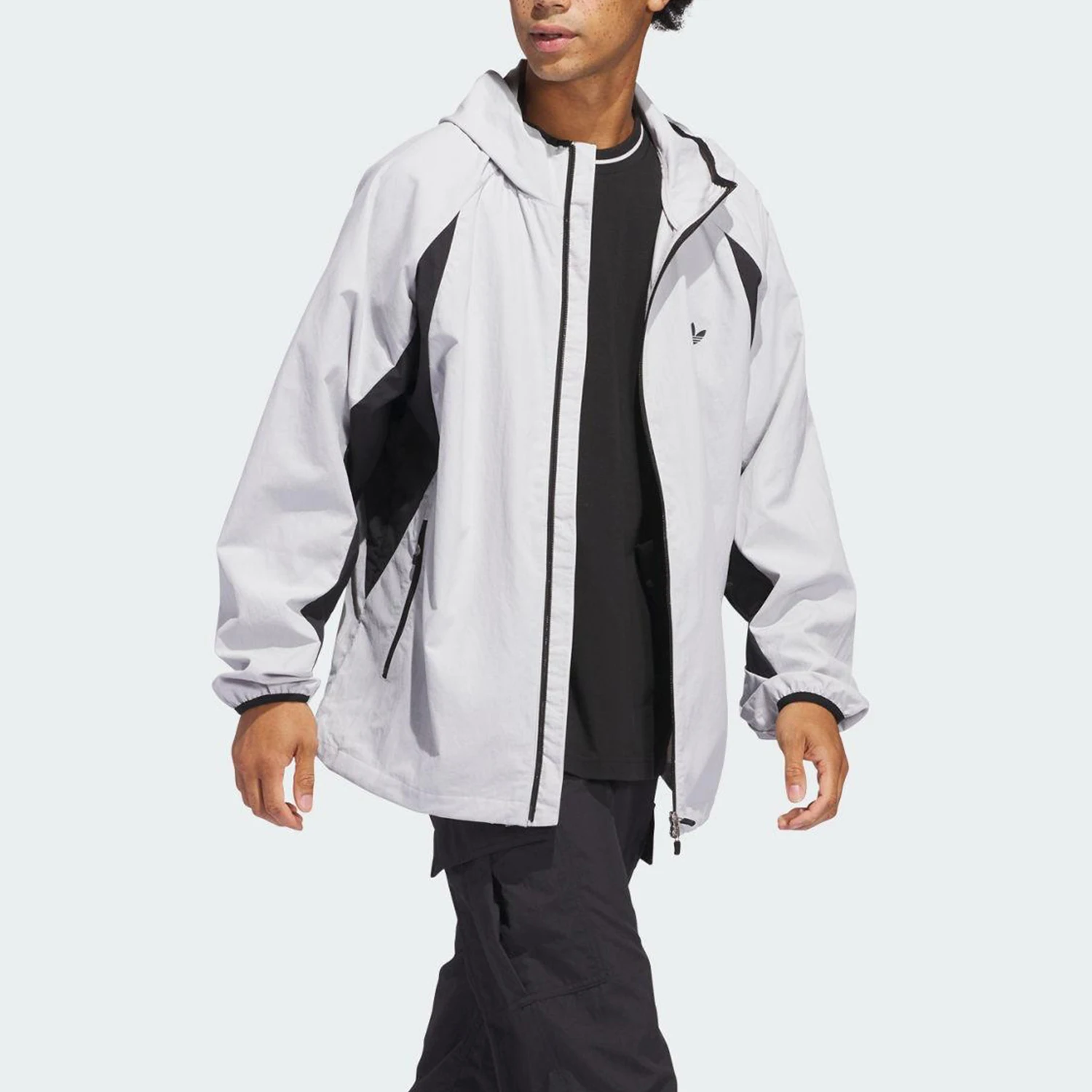 Adidas genuine clover men's and women's sports hooded patchwork jacket JN3969