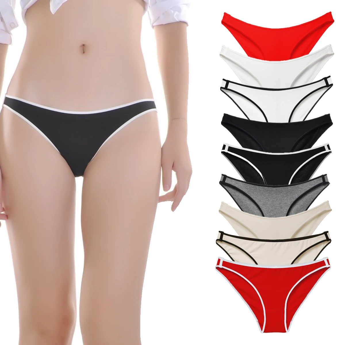 

Cotton Women Briefs Low Rise Ladies Sexy Lignerie Sports Bikini Underpants Seamless Femme Female Panties Underwears Intimates