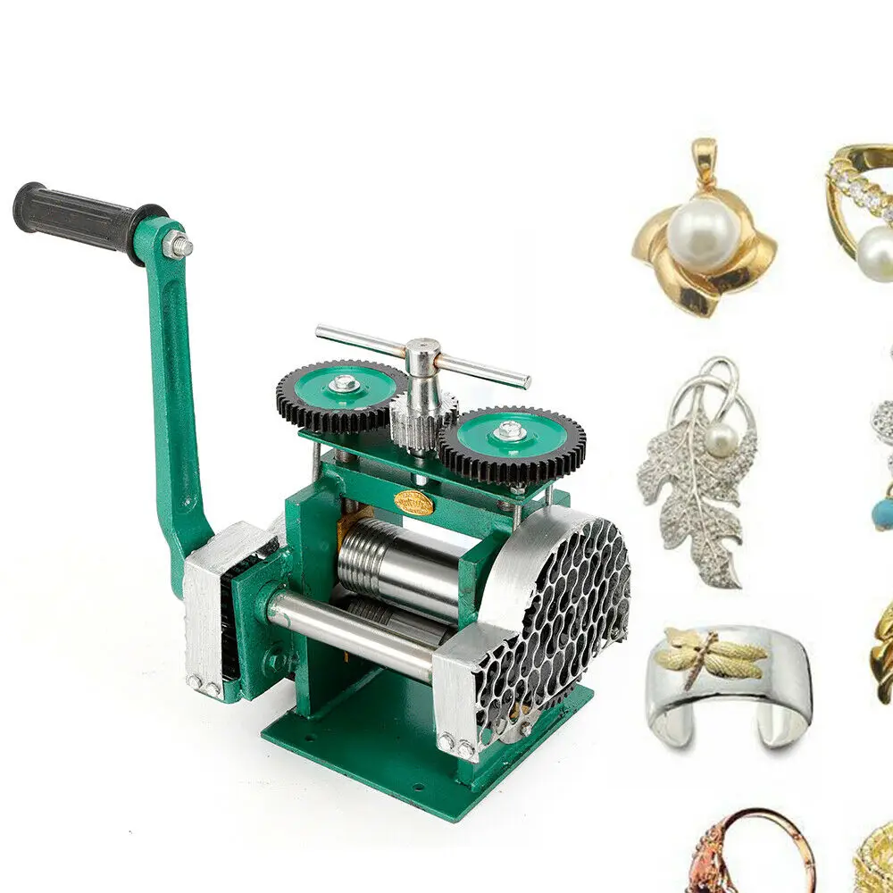 Manual Jewelry Press Rolling Mill Machine 120mm Hand Flat Metal Sheet Roller Milling Presser Tool For Handmaker