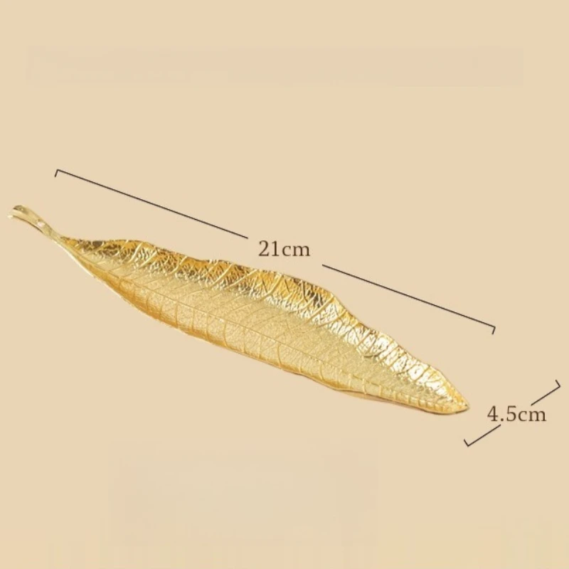 Langer Blattförmiger Räucherstäbchenhalter für Palo Santo Räucherstäbchen Metall-Aschefänger Räuchergefäß für Meditation Yoga Wohndekor Accessoires – Detail 2