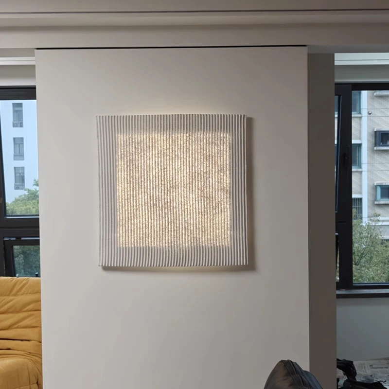 Nordic Designer Stainless Steel Ultra-thin Square Wall Lamps Foyer Background Wall Decor Hallway Bedroom Interior Vertical Light