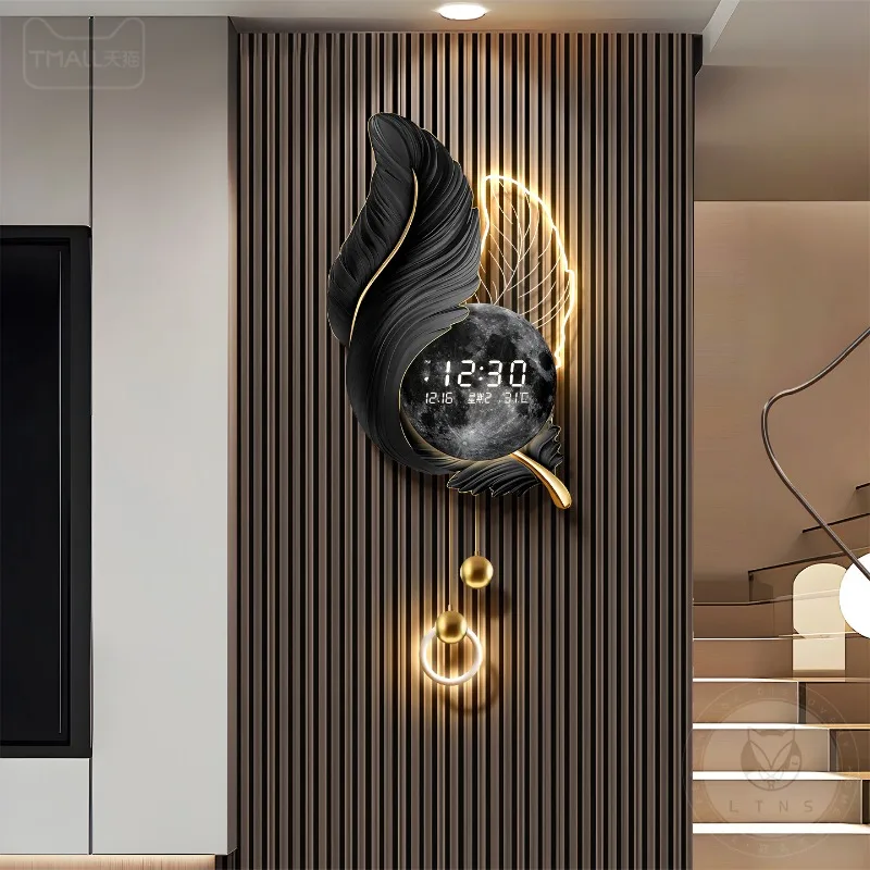 

Led Modern Wall Watch Luxury Living Room Bedrooms Creative Design Restaurant Clock Wall Fashion Reloj De Pared Home Decoration
