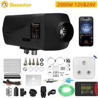 Diesel Heater 2KW 12V/24V Diesel Air Parking Heater with Bluetooth APP Control Upgraded LCD Switch Fast Heating for RV Car Truck