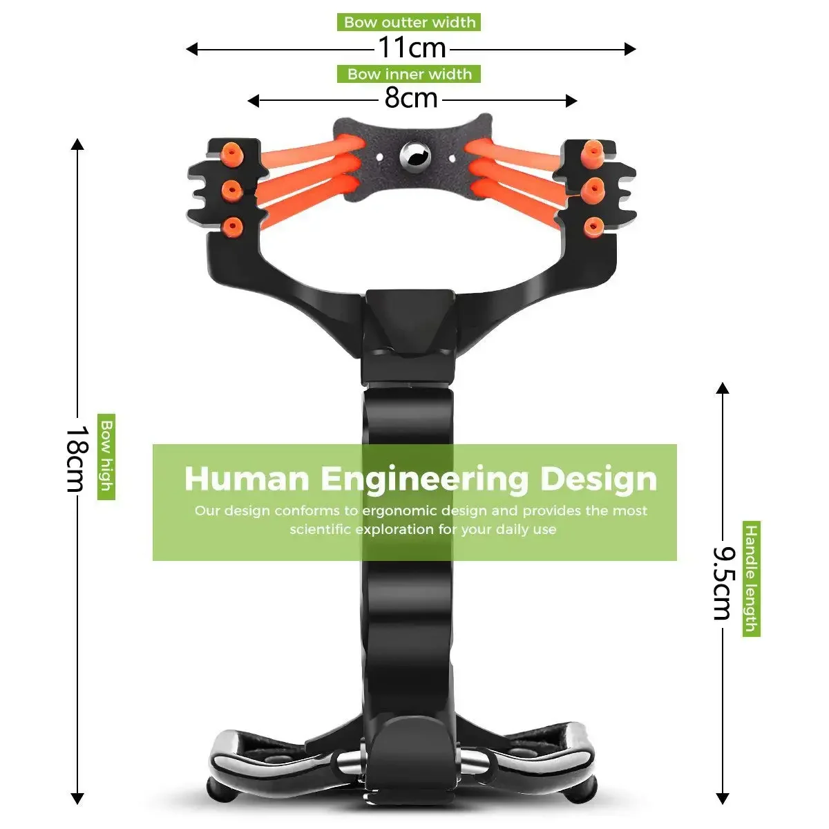 Poderoso Slingshot de Metal Dobrável, Tiro De Longo Alcance, Sucção Magnética, Descanso De Pulso, Equipamento De Caça Ao Ar Livre, Acessórios