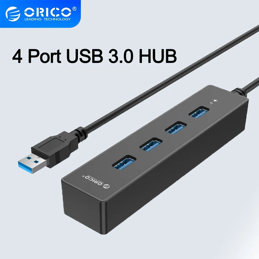 

ORICO Usb3.0 Hub 5 Гбит/с Высокоскоростной USB-концентратор 3 0 Несколько портов типа C Концентратор Multi USB 4-портовый разветвитель Адаптер Расширительная док-станция OTG