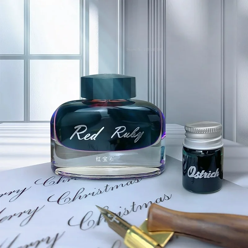 18ML/30ML Metallic Light Ink Student Practice Calligraphy Writing Characters Auxiliary Raw Materials Gold Powder Colored Ink