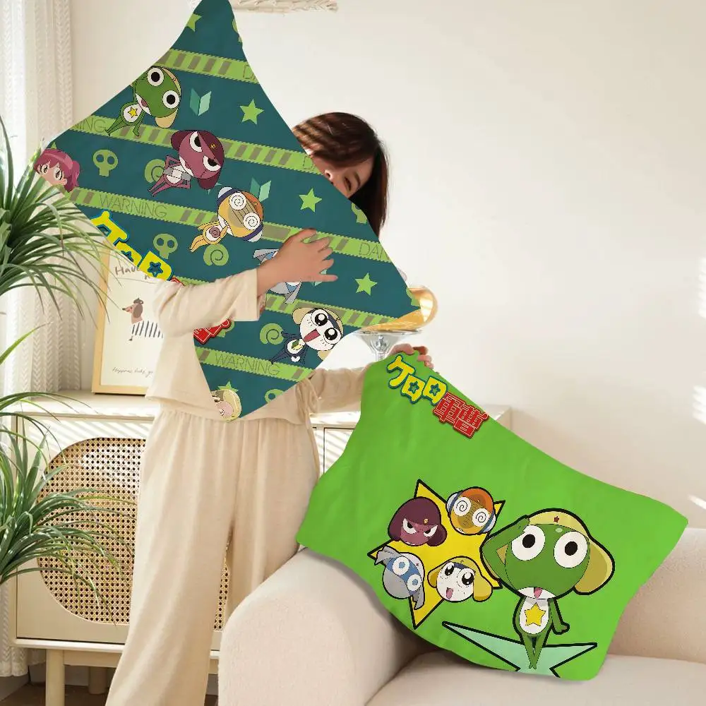 

Наволочка-полотенце с изображением лягушки Кероро Гунсоу (аниме) для волос и кожи, стандартный размер, комплект из супермягких наволочек