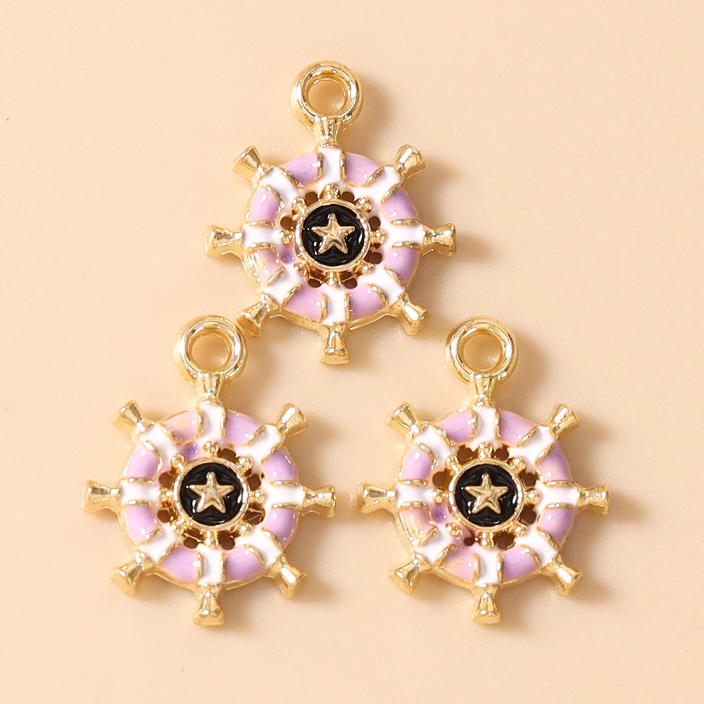 Leslie 20 Stück Charms, 12 x 15 mm, niedliche bunte Segelboot-Ruder-Anhänger für DIY-Ohrringe, Armbänder, handgefertigte Schmuckherstellung, Kunsthandwerk – Detail 9