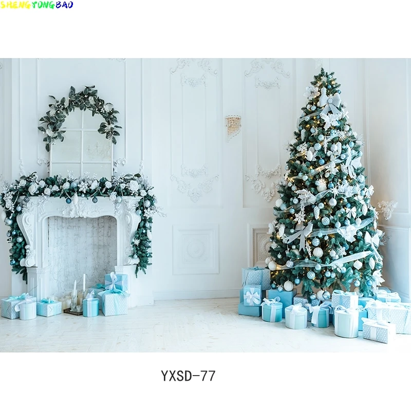 Kerstboom Open Haard Kinderen Voor Foto-Achtergronden Shengyongbao Kerst Indoor Thema Fotografie Achtergrond YXSD-03