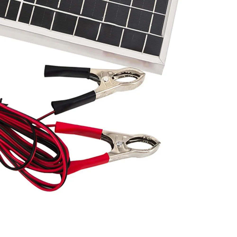 12W Monocrystalline Solar Panel with 16V Open Circuit Voltage for Outdoor Charging on RVs Cars Boats and Campsites