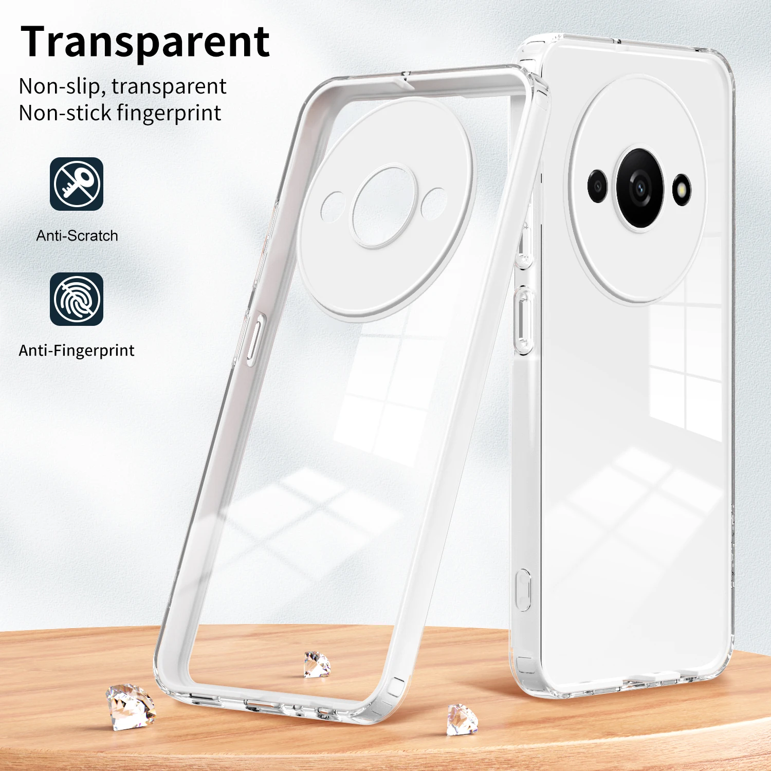 

Case for Xiaomi Redmi A3 A 3 IN 1 Frame Clear Full Camera Shell Silicone Protection Hard Luxury Phone Cover XiaomiRedmiA3 Coque