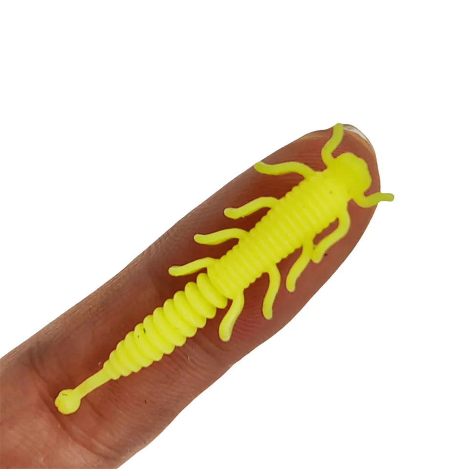 MUKUN 20PCS NEUE TPE Mini Weiche Wurm Angeln Locken 0,35g/40mm AJING Rockfish Künstliche Köder bass Silikon Angelgerät – Detail 3