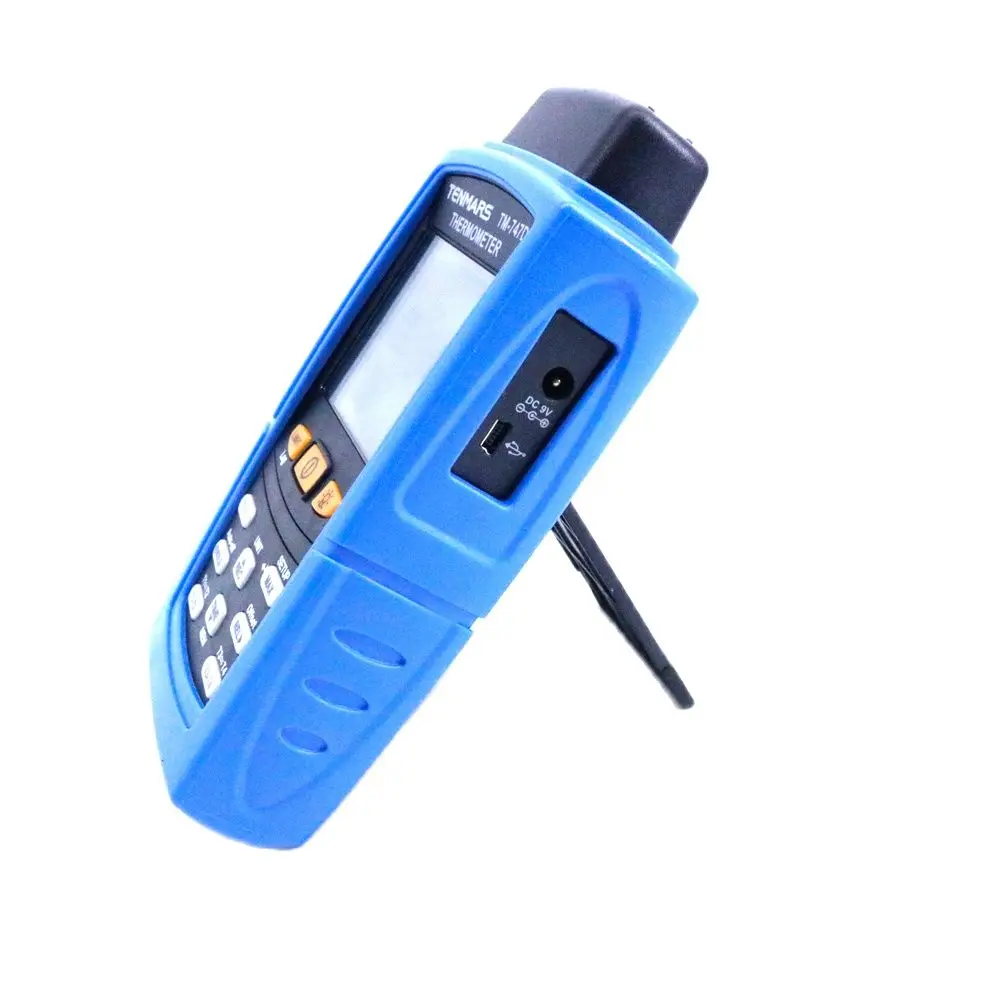 TENMARS TM-747D Digital 4-channel Thermometer with RS-232 Temperature Meter
