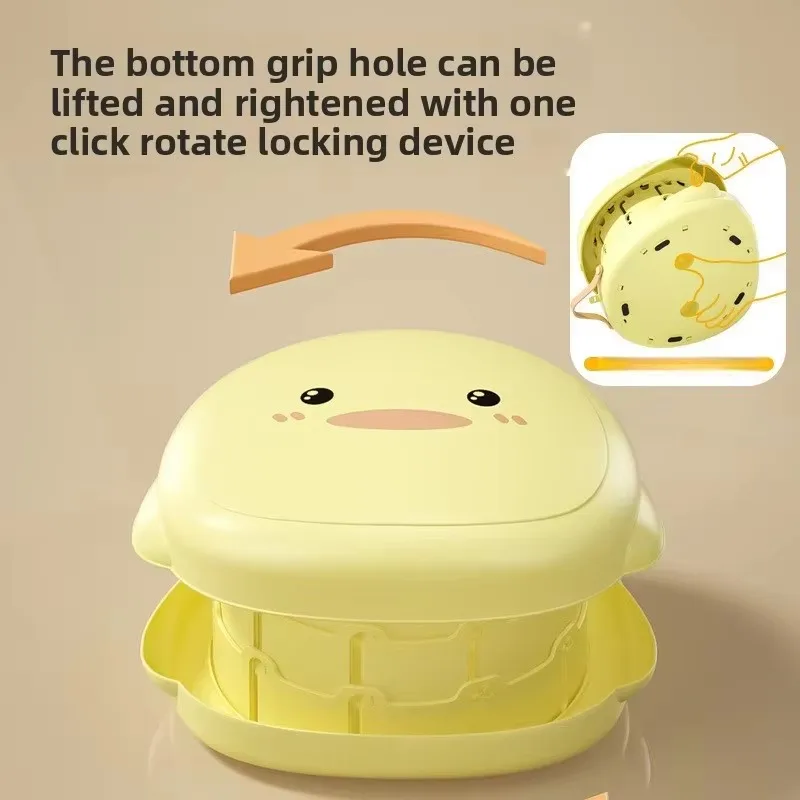 Ducky Potty Trainer for Toddlers Cute Safe Baby Toilet Training Seat Easy Clean Non Slip Base Soft Seat Gift for Boys and Girls