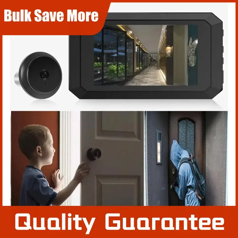 

Электронный видеоглазок Magic Eye с ночным видением, 3,97-дюймовым ЖК-экраном, цифровой видеокамерой 1080P и аккумулятором 1400 мАч