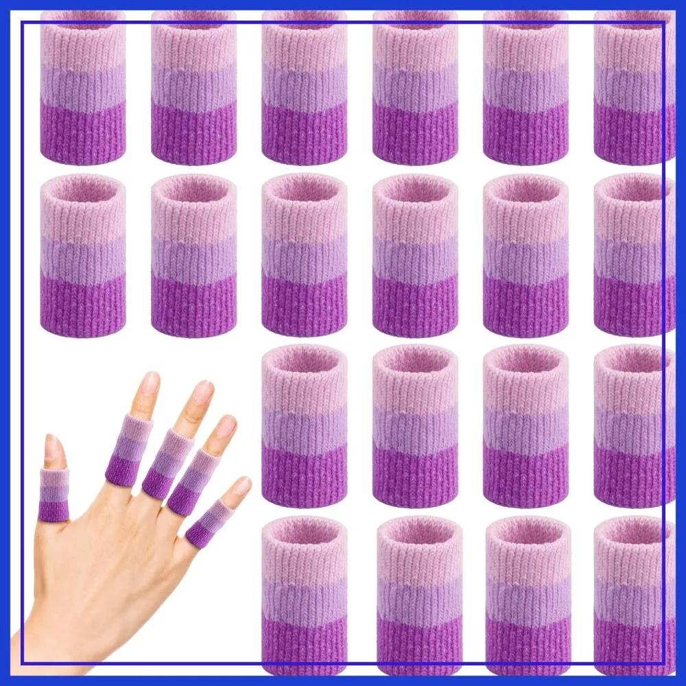 

20PCS Crochet Finger Guard, 3.9-Inch Breathable Finger Covers for Knitting, Writing, Protection