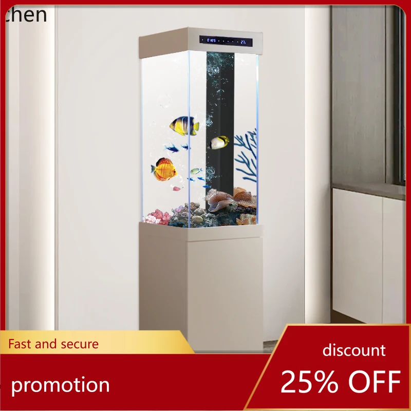 HXL Small and medium-sized ecological bottom filter integrated intelligent ultra-white glass next to  household TV cabinet