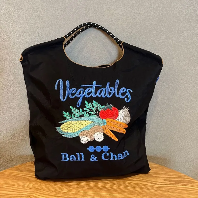 

Kawaii Handbag Women Accessories Vegetable Embroidery Shopping Nylon Waterproof Handbag Diagonal Cross Single Shoulder Wholesale