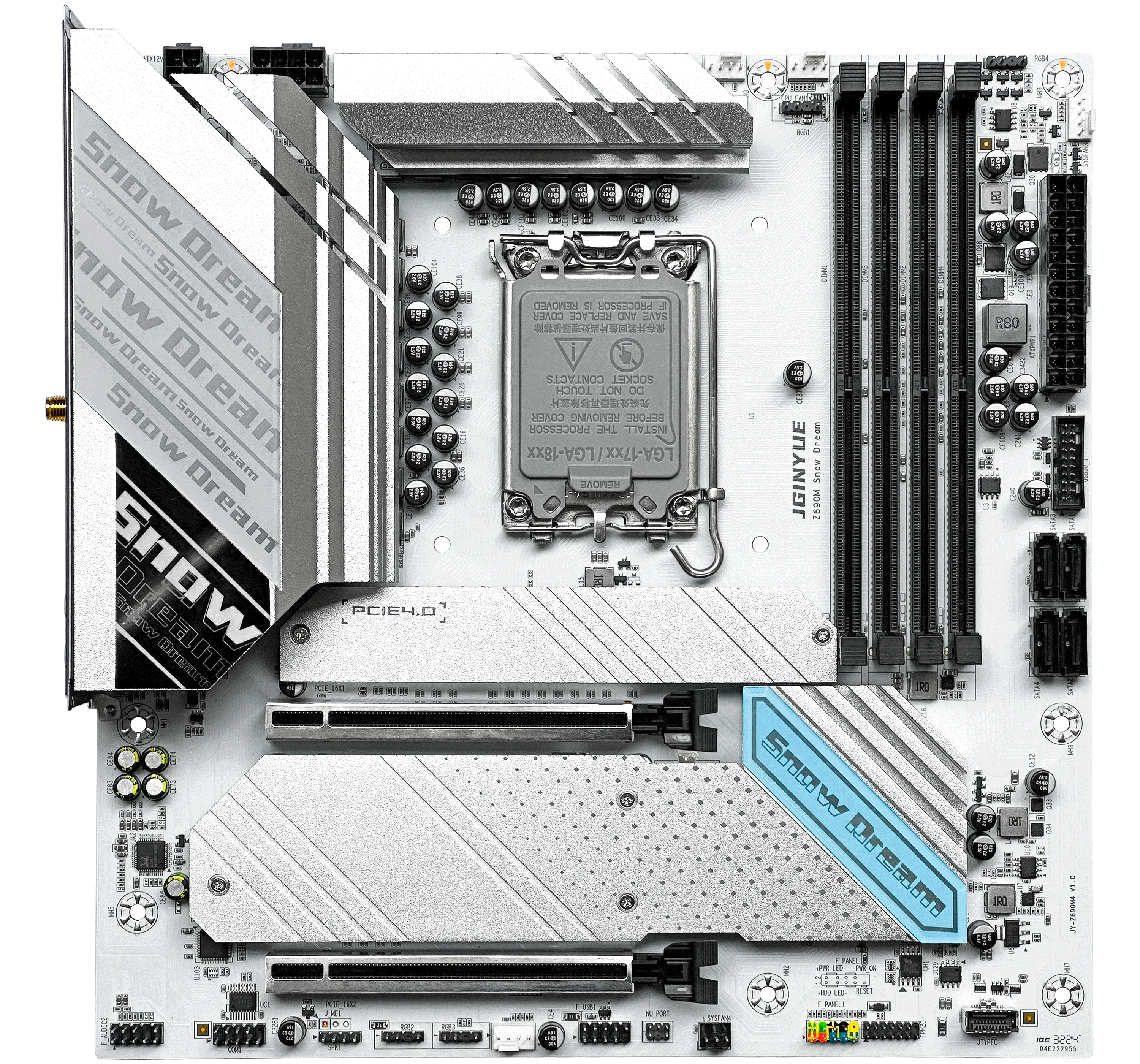 1 PC Z690M Snow Dream-W/ Z790M Snow Dream D5 PC Motherboard M.2 NVME Intel DDR4/DDR5 Dual Channels  M-ATX Sata 3.0 Motherboard