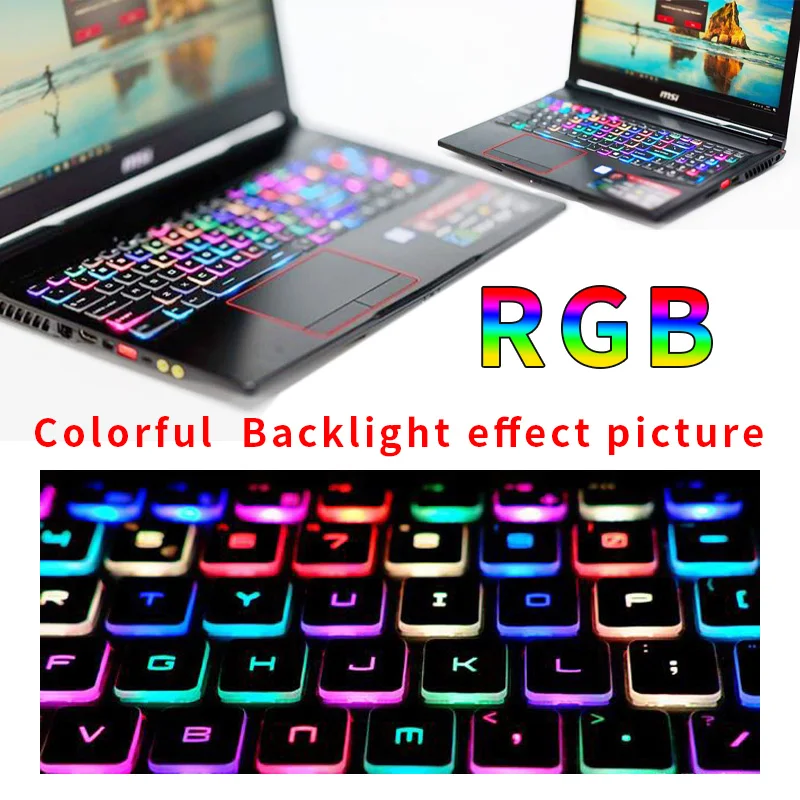 Keyboard Laptop Backlit RBG AS/RU/Rusia untuk pengganti MS-17C5 MS-17C1 MS-16K5 MSI GE63 GP75 GE63VR GE73VR 7RF/8RD/8RE