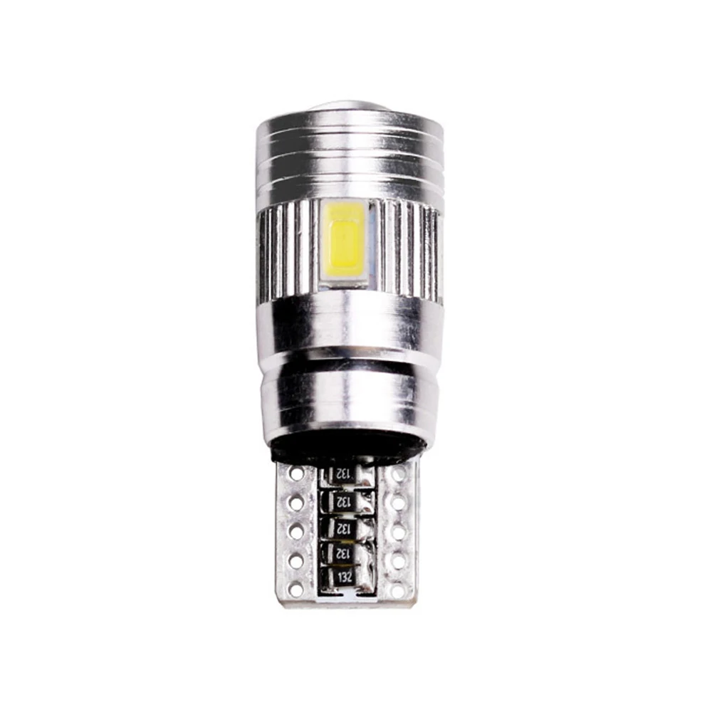 BraveWay 2 قطعة T10 LED لمبة W5W 6SMD W5W مصباح السيارات الداخلية التخليص وقوف السيارات أضواء تصفيف السيارة 194 168 12 فولت LED ضوء #5