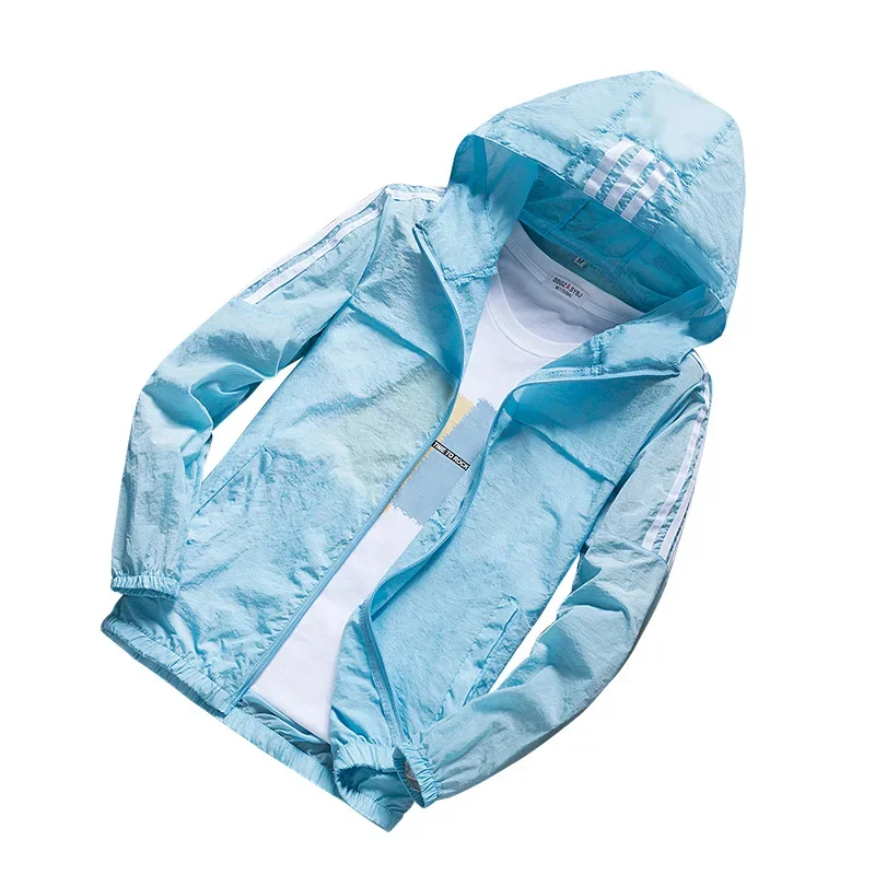 حار بيع الموسم الجديد في الهواء الطلق عارضة الرياضة أزياء الرجال الجلد سترة زوجين مطابقة خفيفة الوزن الصيف الحماية من الشمس Thr