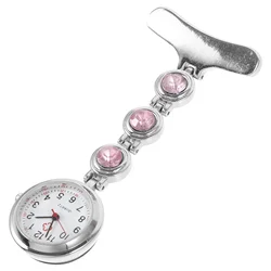Pocket Watch Women's Digital Display Dial Clip-On Analog Clock Quartz Nurse Brooch Pin Hang Pocket Electric Watch Fashion Watch