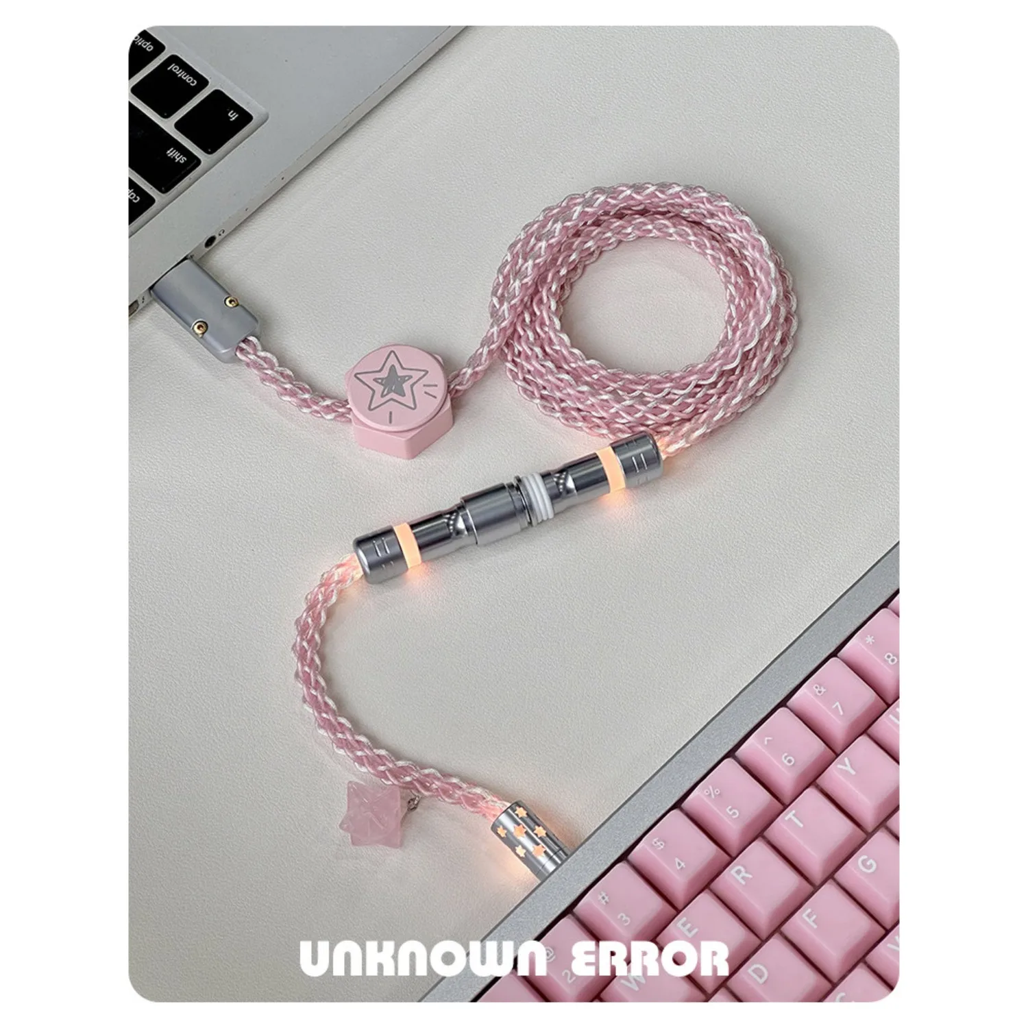 

8k Keyboard Cable Custom Single Crystal CopperCoiled Cable USB To TypeC for Rgb Keyboard Cable Pink Handmade Aviation Plug Cable
