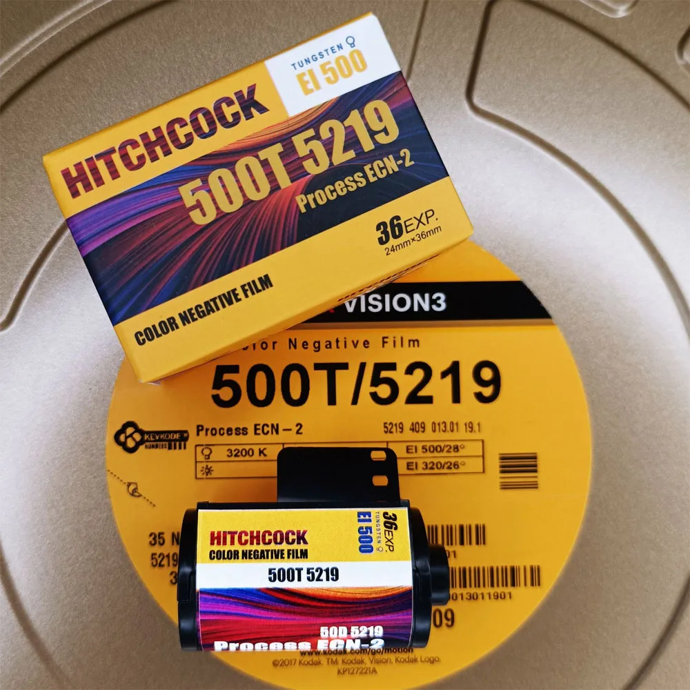 1-5 Roll New HITCHCOCK 500T 5219 135 Kinetoscope Move Films Subpackage Rolls 36 Exposure Per Roll（Valid Until December 2025）