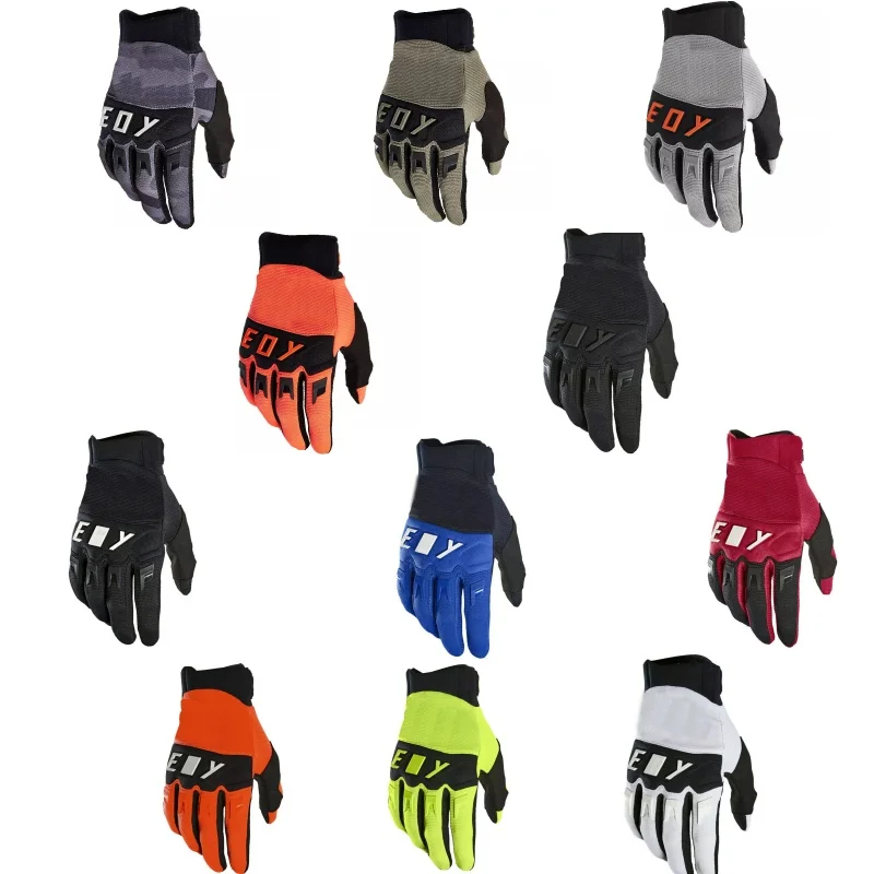 【セール中】Guantes MTB フォックスフルフィンガーオートバイ手袋モトクロスレーシンググローブモトバイカー手袋サイクリングフィットネス日常作業手袋