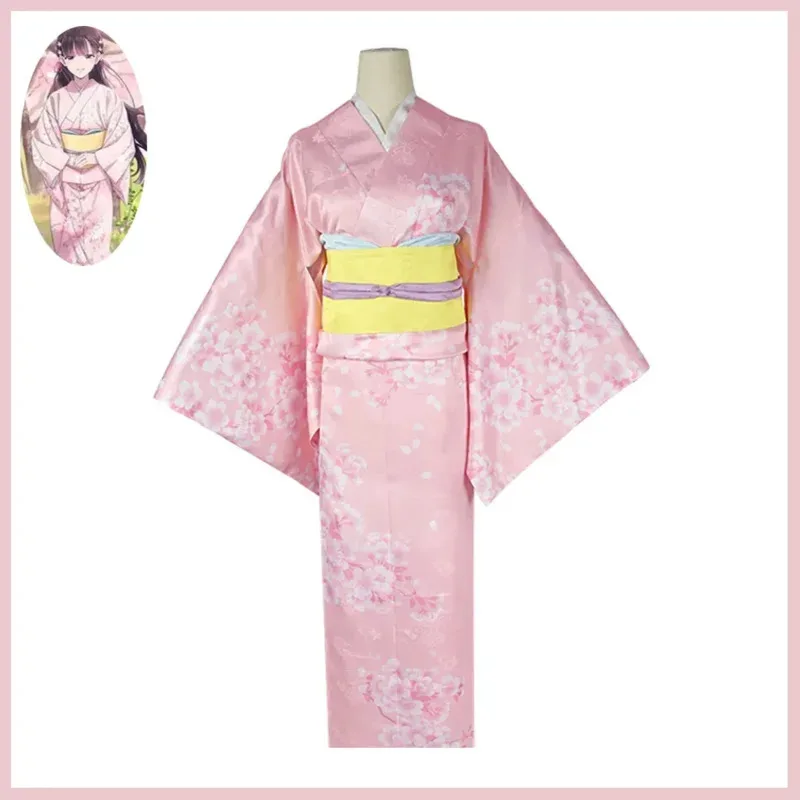 Anime My Happy Marriage Saimori Miyo Cosplay Costume Japanese Kimono Bathrobe Dress Woman Cute Traditional Festival Suit vl;6